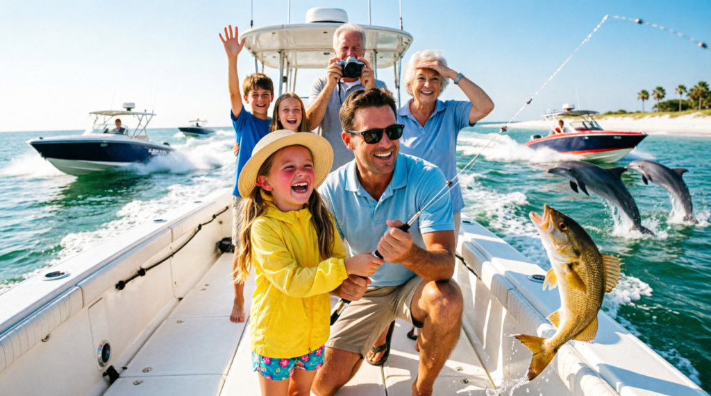 Family Fishing Thunder on the Gulf